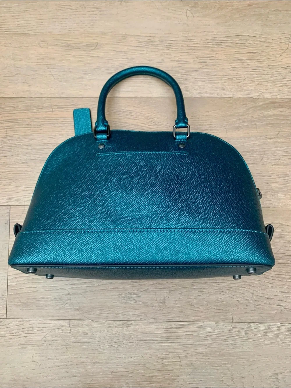 Coach Metallic Dark Green Mini Sierra Dome Satchel